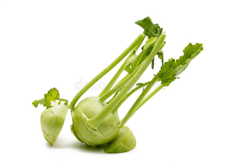 Kohlrabi Isolated on White Background Stock Photo - Image of ...