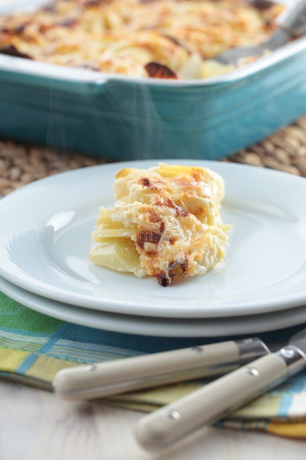 Kohlrabi and potato gratin stock image. Image of potato 27027709