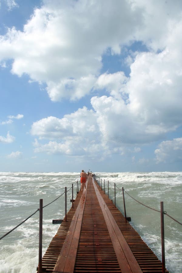 Berth during the storm on the sea. Berth during the storm on the sea