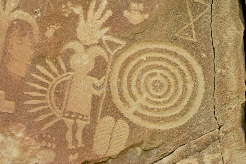 Kokopelli Petroglyph vektor illustrationer Kokopelli Petroglyph vektor illustrationer