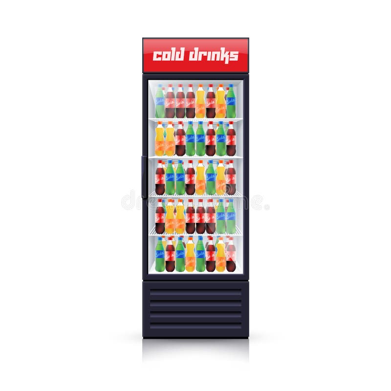 Kolabaum-Kühlschrank-Zufuhr-realistische Illustrations-Ikone