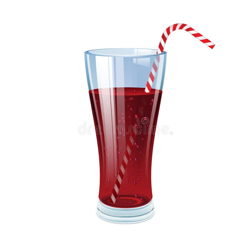Kolaglas met cocktailstro vector illustratie Kolaglas met cocktailstro vector illustratie