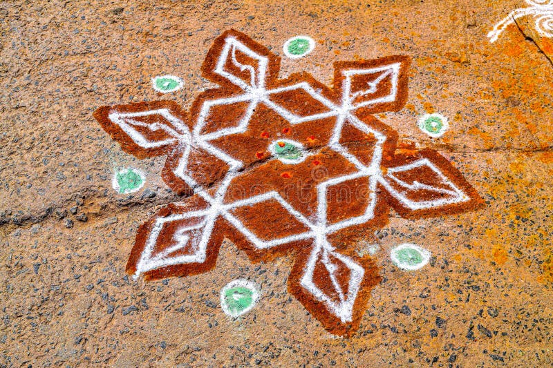 A Kolam in India stock image. Image of heritage, kolam - 316807265