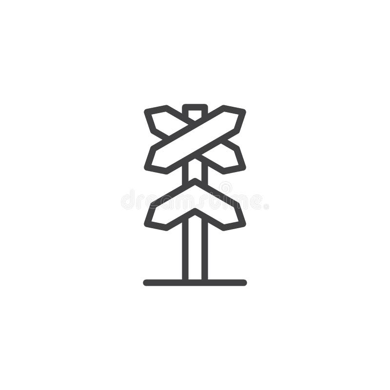Kolejowa roadsign konturu ikona ilustracji Kolejowa roadsign konturu ikona ilustracji