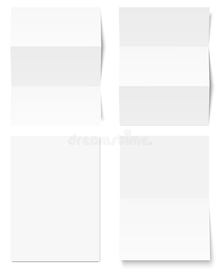 Kolekcja biały writing papier ilustracji