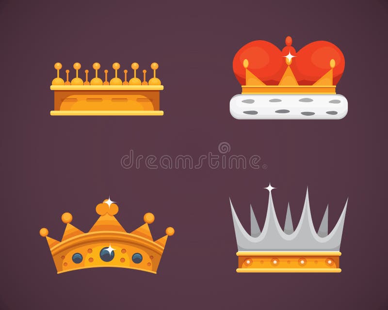 Kolekcja koron ikon nagrody dla zwycięzców, mistrzowie, przywódctwo Królewski królewiątko, królowa, princess korony royalty ilustracja Kolekcja koron ikon nagrody dla zwycięzców, mistrzowie, przywódctwo Królewski królewiątko, królowa, princess korony royalty ilustracja