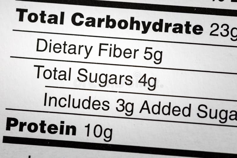 Kolhydratsockrar diet-fiber etiketten bantar
