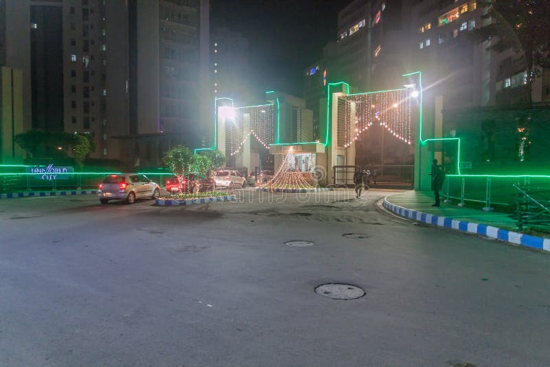 KOLKATA, INDIA OCTOBER 28, 2016 Gate of Uniworld City Residential