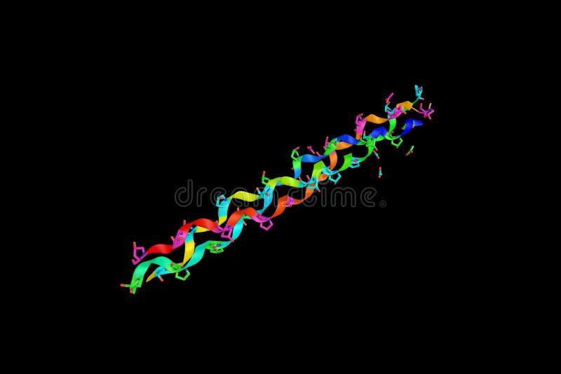 Kollagen (3d Struktur), eine wesentliche Komponente der Haut, Knochen, h lizenzfreie stockfotografie Kollagen (3d Struktur), eine wesentliche Komponente der Haut, Knochen, h lizenzfreie stockfotografie