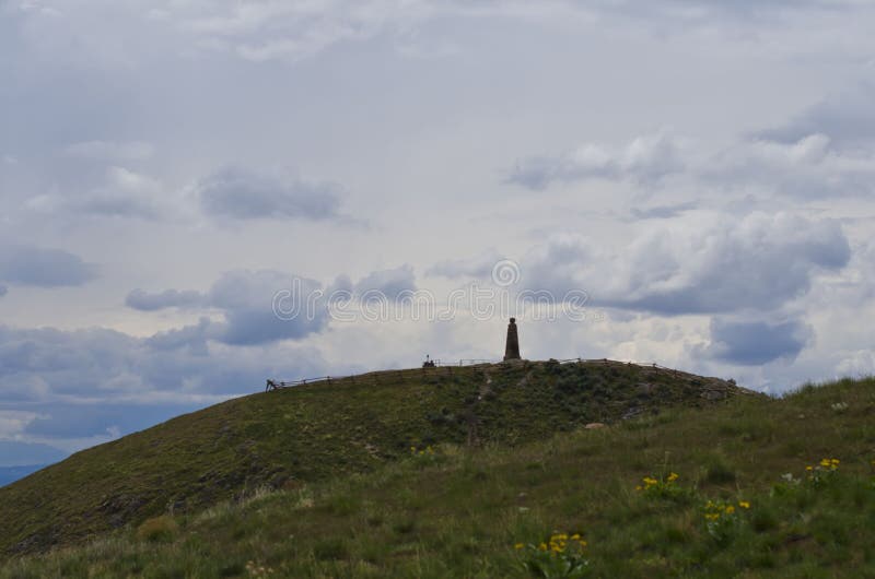 The kolob statue on top of ensign peak