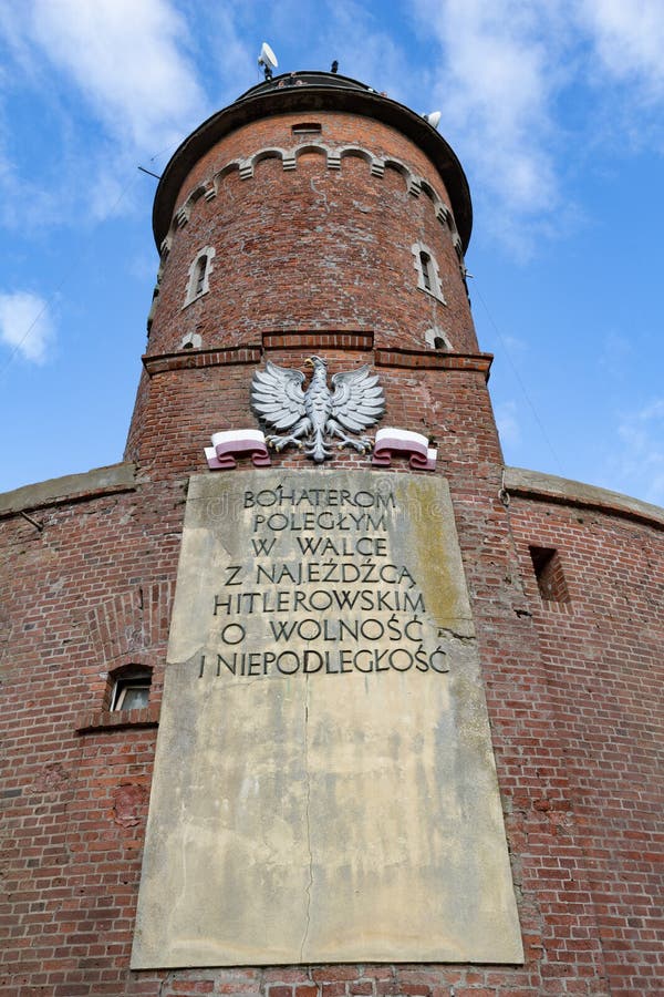 Kolobrzeg, zachodniopomorskie / Poland - October, 30, 2019: Lighthouse in a popular summer resort in northern Poland. Historic