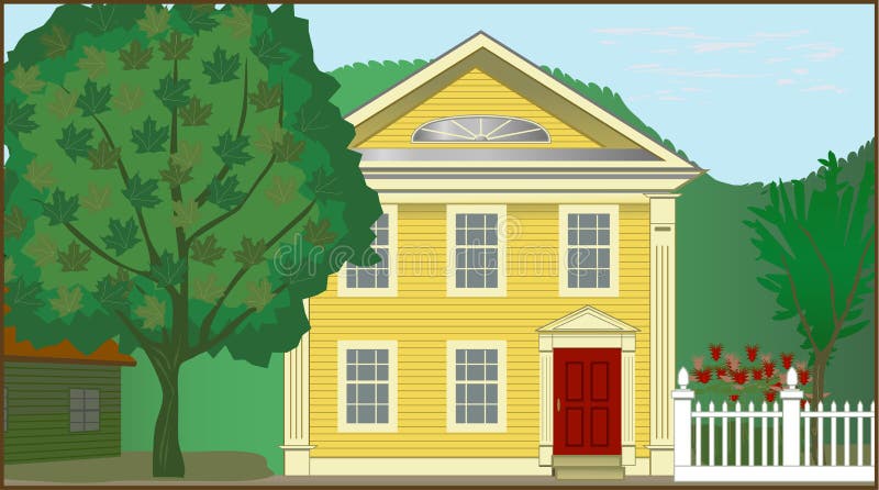 Koloniaal Huis vector illustratie Koloniaal Huis vector illustratie