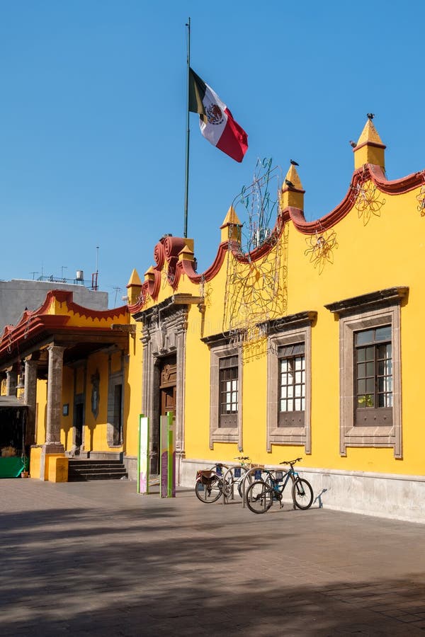 Kolonialny urząd miasta przy Coyoacan w Meksyk zdjęcie royalty free Kolonialny urząd miasta przy Coyoacan w Meksyk zdjęcie royalty free