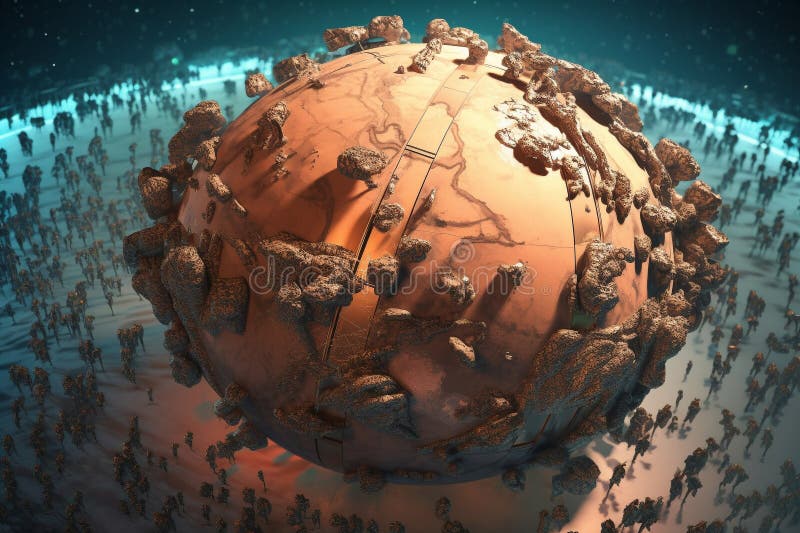 Kolonisierung des Planeten Mars. generative Hilfe stock abbildung
