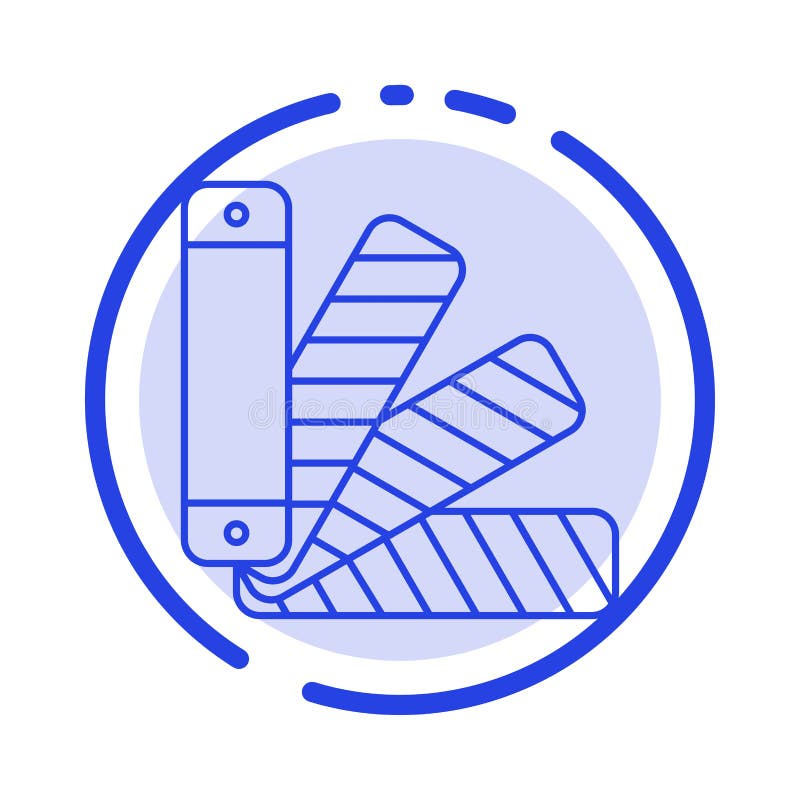 Kolor, barłóg, Pantone, Swatch linii linii błękit Kropkująca ikona ilustracja wektor Kolor, barłóg, Pantone, Swatch linii linii błękit Kropkująca ikona ilustracja wektor