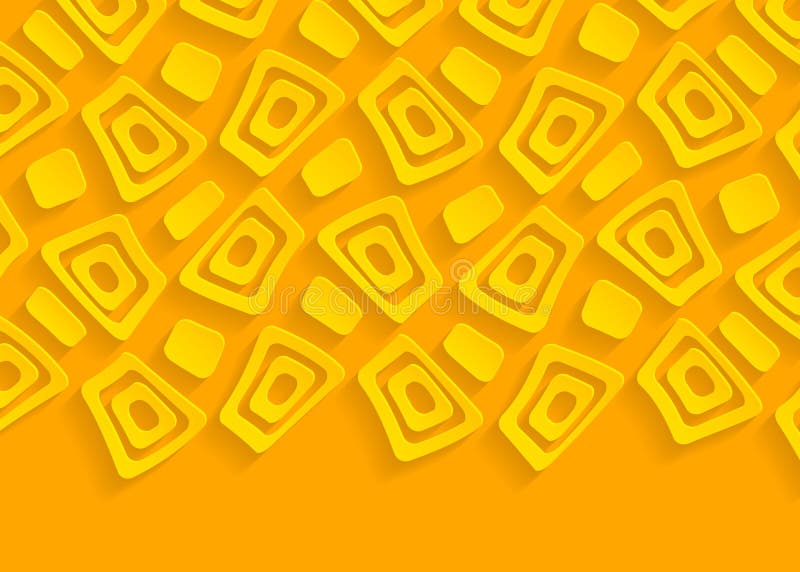Kolor żółty i pomarańczowy geometryczny papierowy abstrakcjonistyczny tło royalty ilustracja Kolor żółty i pomarańczowy geometryczny papierowy abstrakcjonistyczny tło royalty ilustracja