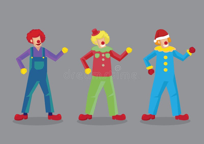 Kolorowa błazenów kostiumów wektoru ilustracja royalty ilustracja Kolorowa błazenów kostiumów wektoru ilustracja royalty ilustracja