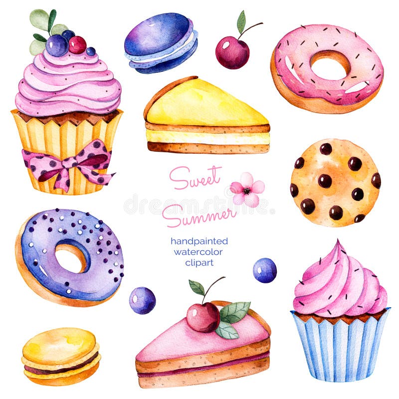 Kolorowa kolekcja z 13 akwarela elementami ilustracji Kolorowa kolekcja z 13 akwarela elementami ilustracji