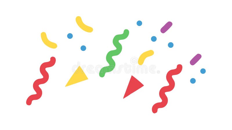Kolorowa konstrukcja wektorowa Confetti Graphic Design Generative AI ilustracji