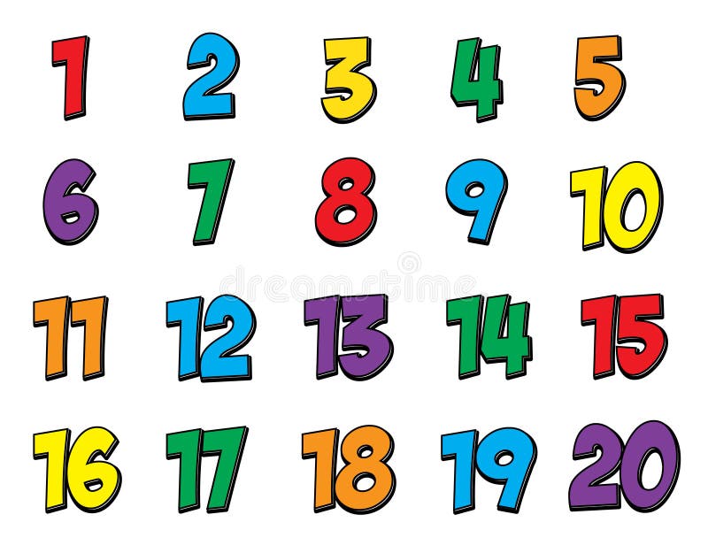 This is a colorful number set numbers 1 through 20. This is a colorful number set numbers 1 through 20.