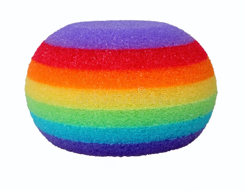 Kolorowa Syntetyczna Kąpielowa Gąbka Zdjęcie Stock - Obraz złożonej z  household, prysznic: 29379460