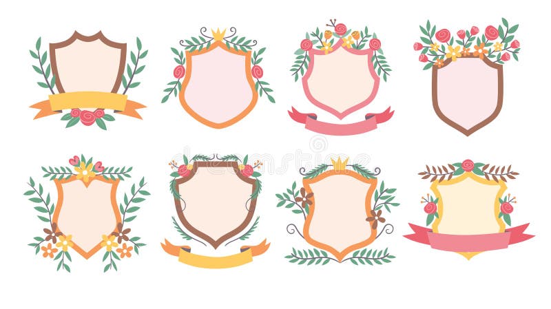 Kolorowe kwiatowe osłony dekoracyjne royalty ilustracja