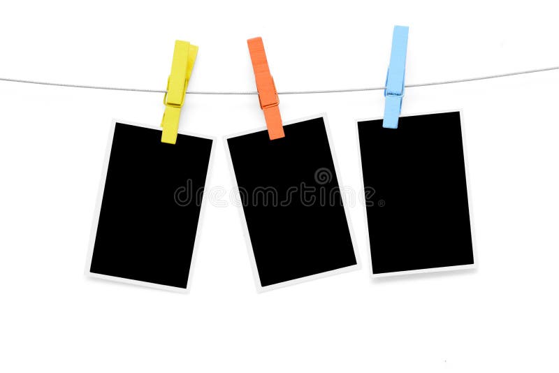Kolorowego clothespin zrozumienia fotografii pusty papier