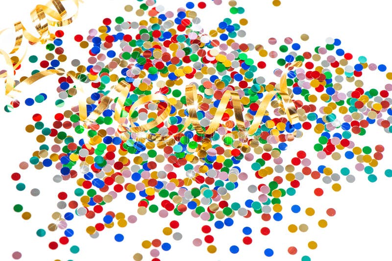 Kolorowego partyjnego decorationwith asortowani confetti
