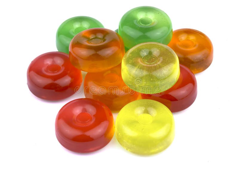 Kolorowi owocowi ciężcy cukrowi cukierki, gotowani sweeties lub cukrowe śliwki odizolowywający na białej tło wycinance, obrazy stock Kolorowi owocowi ciężcy cukrowi cukierki, gotowani sweeties lub cukrowe śliwki odizolowywający na białej tło wycinance, obrazy stock