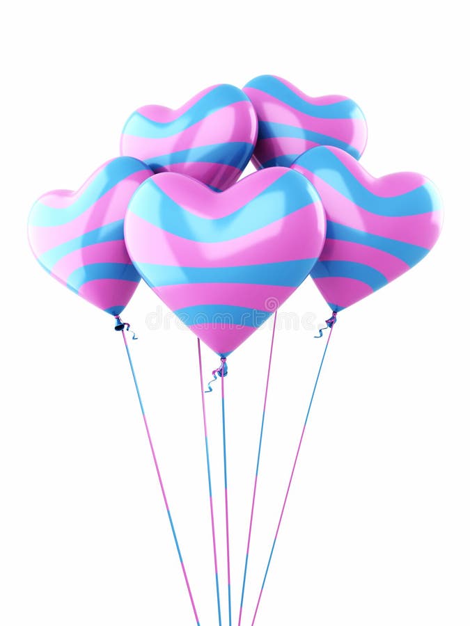 Kolorowi serce balony ilustracji