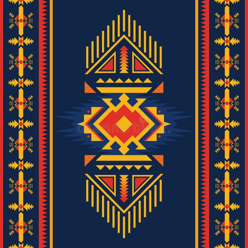 Kolorowy aztec bezszwowy wzór Etniczny geometryczny ornament royalty ilustracja Kolorowy aztec bezszwowy wzór Etniczny geometryczny ornament royalty ilustracja