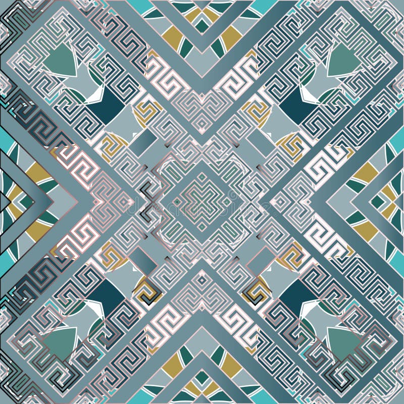 Kolorowy geometryczny wektor plemienny grecki bezszwowy wzór. tło abstrakcyjne w stylu etnicznym. tradycyjny dekoracyjny