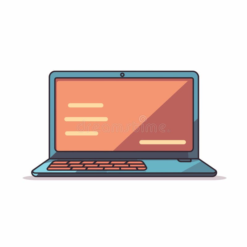 Kolorowy notebook z interfejsem kodowania wyświetlanym na ekranie w nowoczesnej przestrzeni roboczej ilustracji