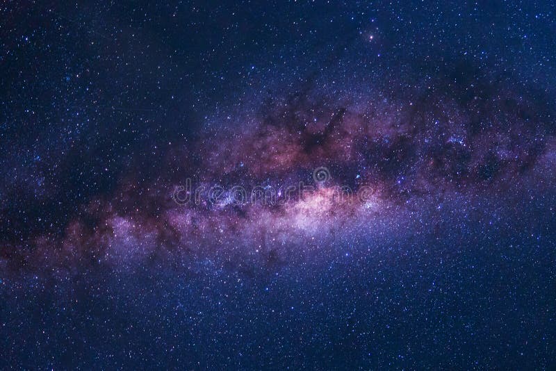 Kolorowy przestrzeń strzał milky sposobu galaxy z gwiazdami na nocy sk