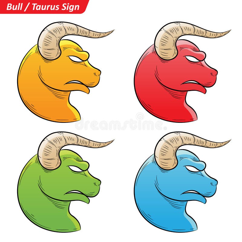 Kolorowy Taurus zodiaka gwiazdy znaków nakreślenie ilustracji Kolorowy Taurus zodiaka gwiazdy znaków nakreślenie ilustracji