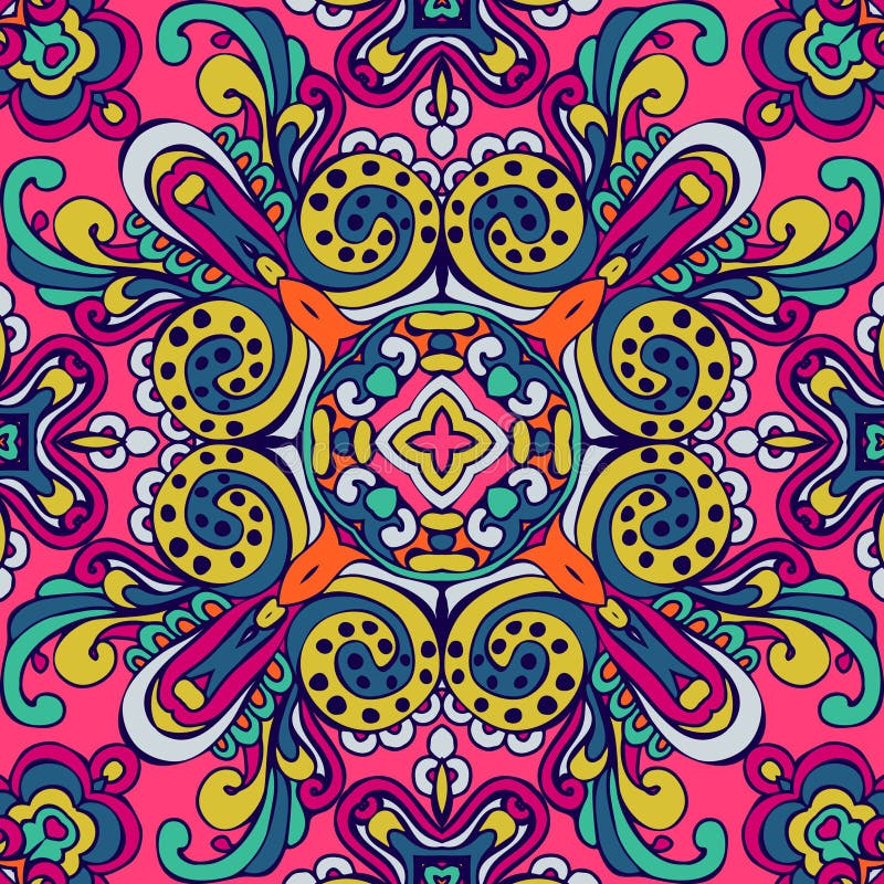 Kolorowy Świąteczny Abstrakcjonistyczny Kwiecisty wektoru wzór ilustracja wektor Kolorowy Świąteczny Abstrakcjonistyczny Kwiecisty wektoru wzór ilustracja wektor