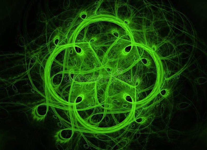Koloru fractal zieleni koniczyny tło royalty ilustracja Koloru fractal zieleni koniczyny tło royalty ilustracja