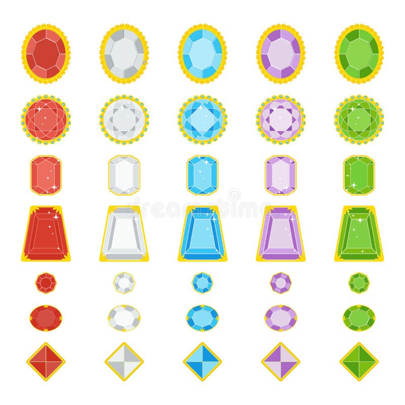 Koloru jewerly klejnoty ilustracji Koloru jewerly klejnoty ilustracji