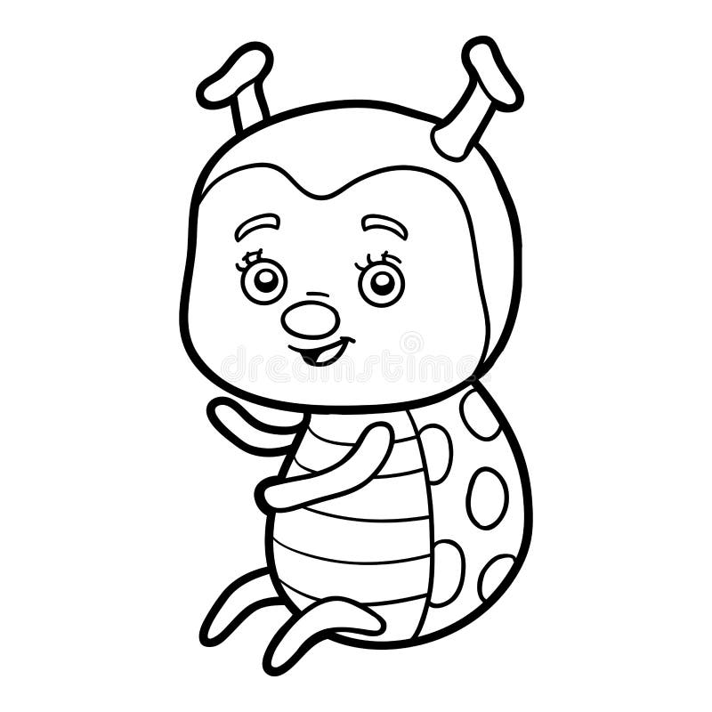 Kolorystyki książka, biedronka ilustracja wektor Kolorystyki książka, biedronka ilustracja wektor