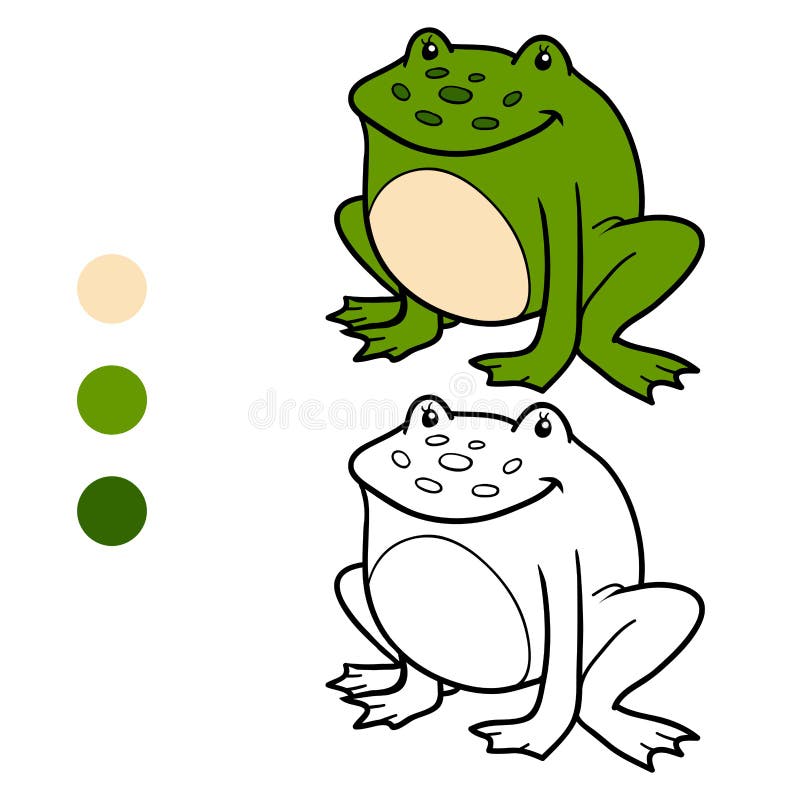 Coloring book for kids (frog). Coloring book for kids (frog)