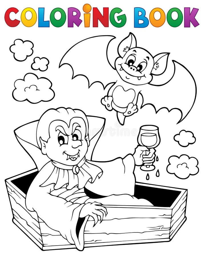 Kolorystyki książki wampira temat 1 ilustracji Kolorystyki książki wampira temat 1 ilustracji