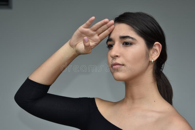 Kolumbianische Frau-Begrüßung stockbild Kolumbianische Frau-Begrüßung stockbild