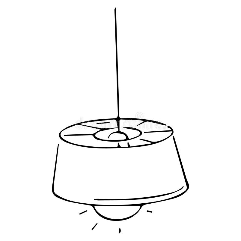 Kolvlampa, doodle-tecknad el isolerad på vit bakgrund. rita ritning av frihandsikoner royaltyfri illustrationer