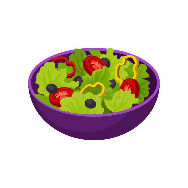 Kom met plantaardige salade Natuurlijk en gezond voedsel Smakelijke vegetarische schotel Isometrisch vectorelement voor koffiemen vector illustratie Kom met plantaardige salade Natuurlijk en gezond voedsel Smakelijke vegetarische schotel Isometrisch vectorelement voor koffiemen vector illustratie