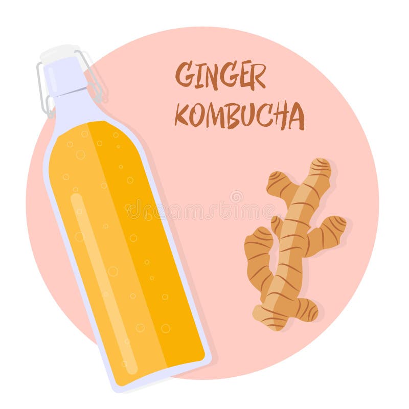 Download Kombucha Bottle Mockup Ad Banner, Fresh Tea Drink Stock ...