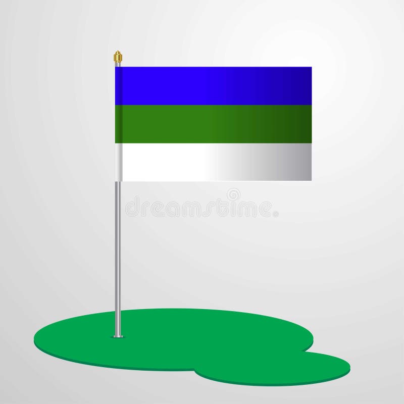Komi Flag Pole stock illustration