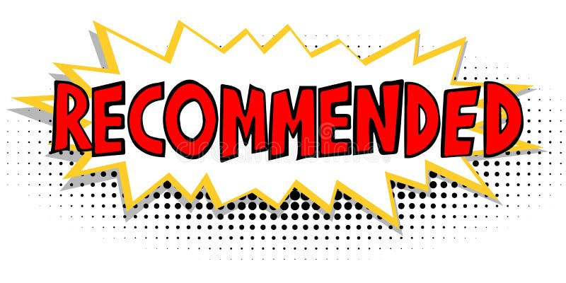 Komiker för popkonst sväller med handen dragen bokstäver - rekommenderad t stock illustrationer