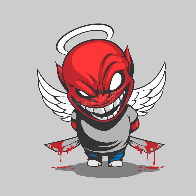 Komisk demonillustration vektor illustrationer Komisk demonillustration vektor illustrationer