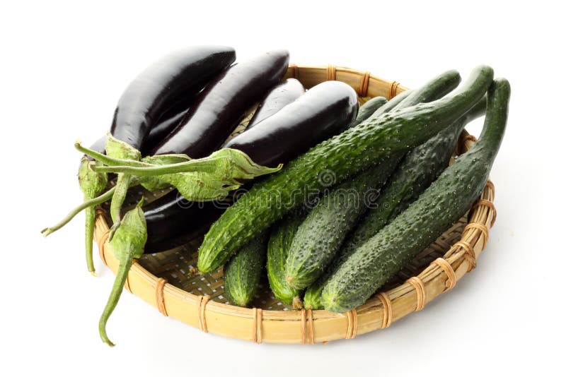Komkommer en aubergine stock afbeeldingen Komkommer en aubergine stock afbeeldingen
