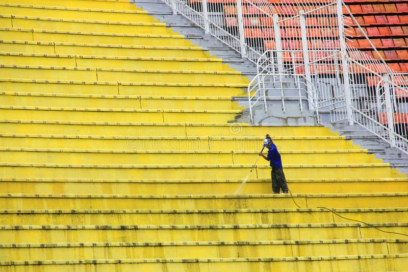 Kommunal fotvårdsstadion i paulo machado de carvalho pacaembu sao paulo brazil. arkivbilder